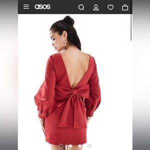 Elegant Red Satin Dress